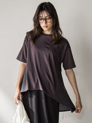 【WEB限定】前後ドッキングフレアTシャツ≪接触冷感/洗濯機で洗える≫