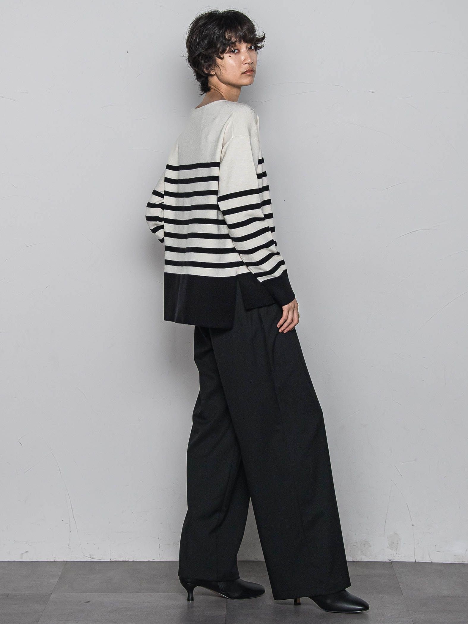 【一瞬で楽とキレイを叶える】裏起毛イージーワイドパンツ≪手洗い可能≫