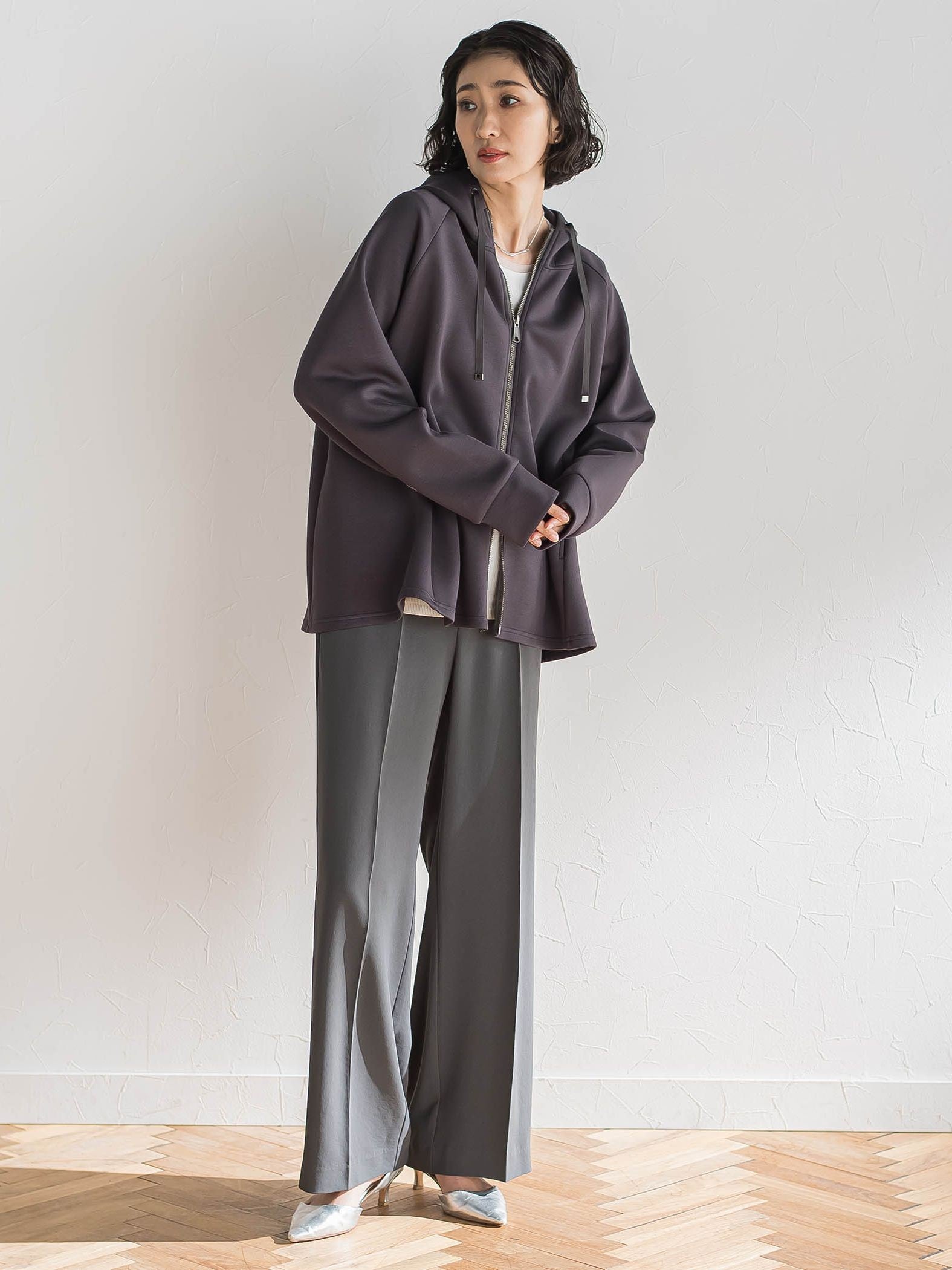 【カタログ掲載】ハイストレッチカルゼワイドパンツ