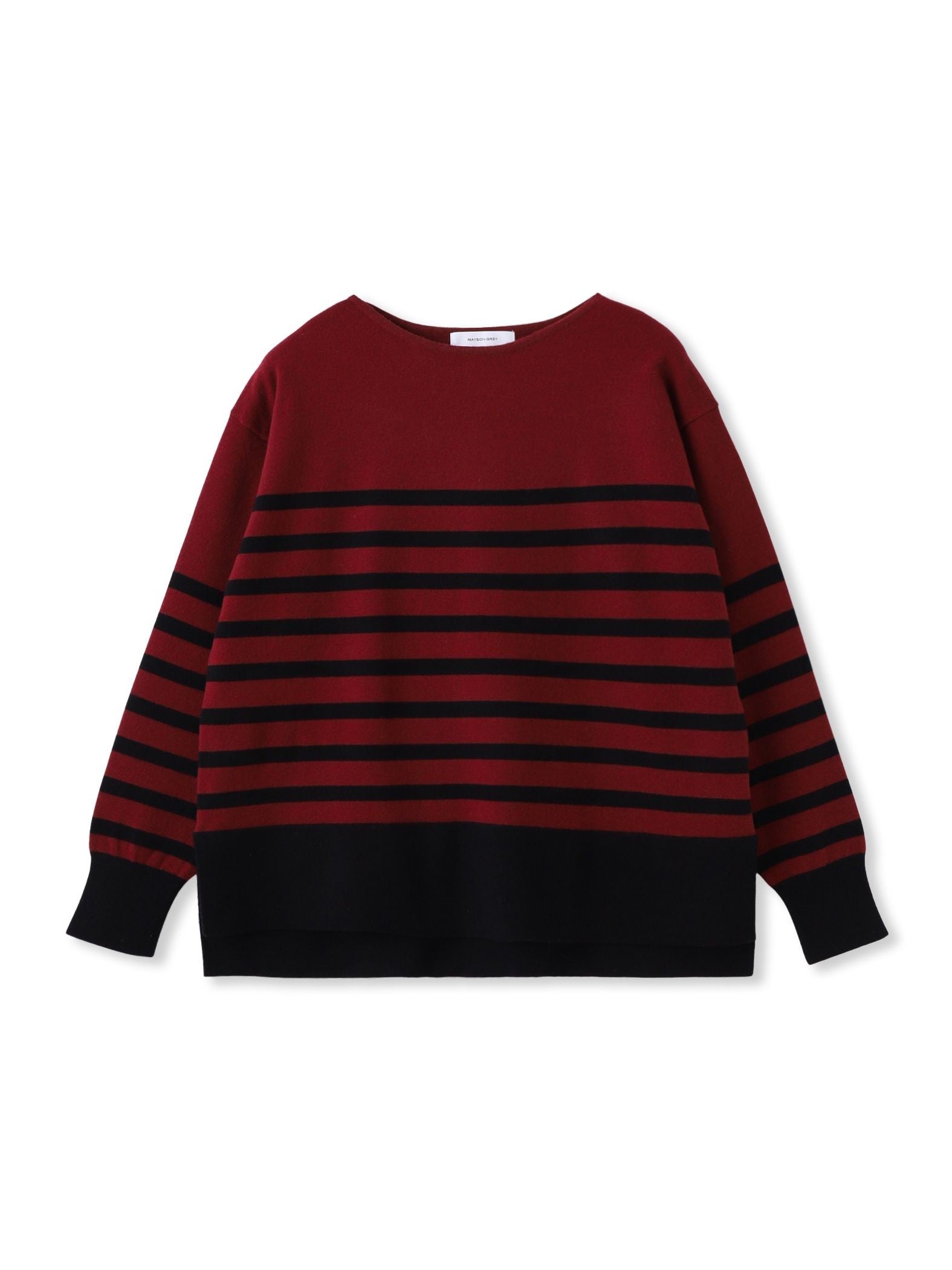 【ふわもち】ボーダーニット≪洗濯機で洗える≫