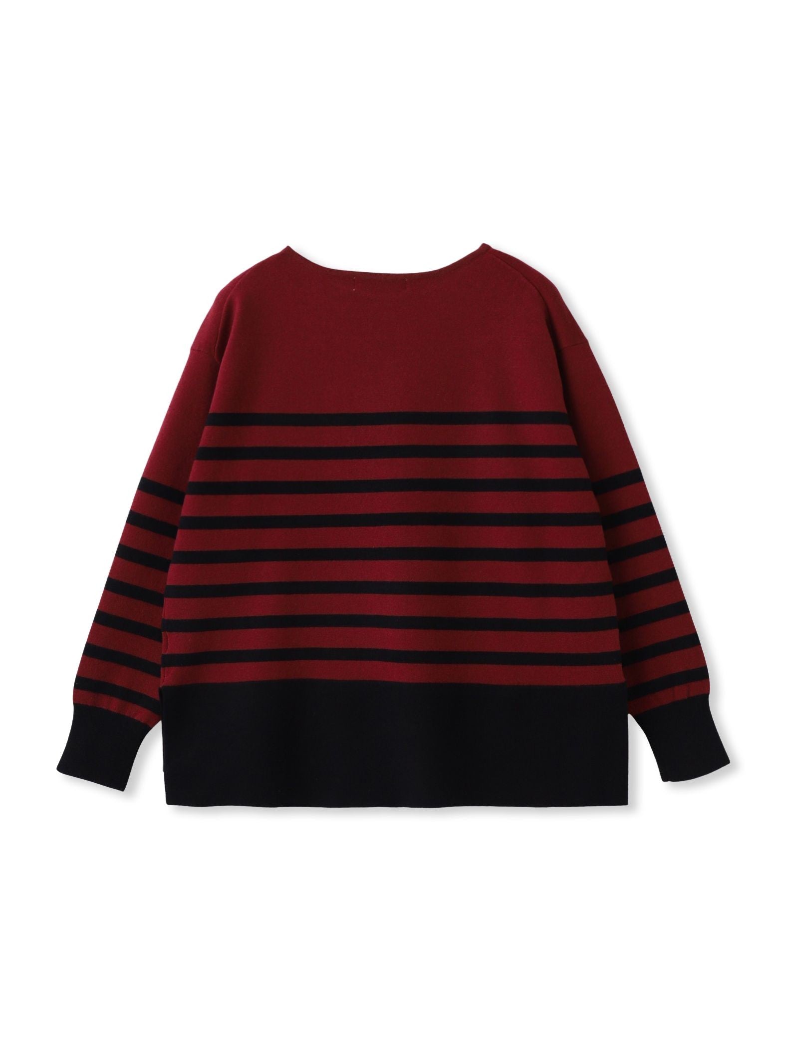 【ふわもち】ボーダーニット≪洗濯機で洗える≫