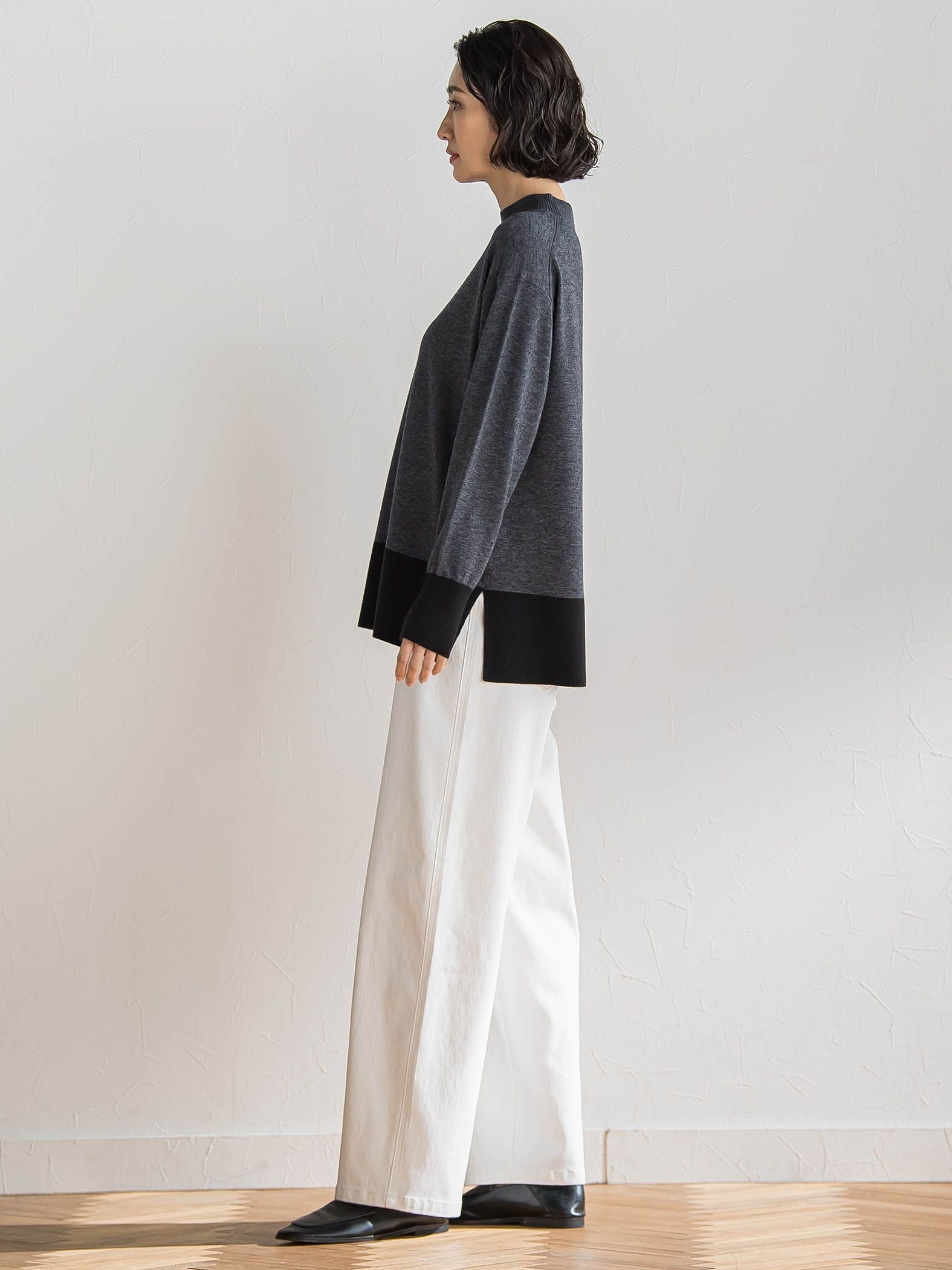 【新色追加】ファインウールハイネックニット