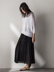 【新色追加】LEVITAシアーVネックドルマンニットプルオーバー≪手洗い可能≫