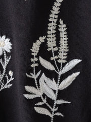 【新色追加】ハーブ刺繍カーディガン≪手洗い可能≫