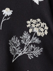 【新色追加】ハーブ刺繍カーディガン≪手洗い可能≫