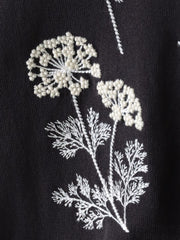 【新色追加】ハーブ刺繍カーディガン≪手洗い可能≫
