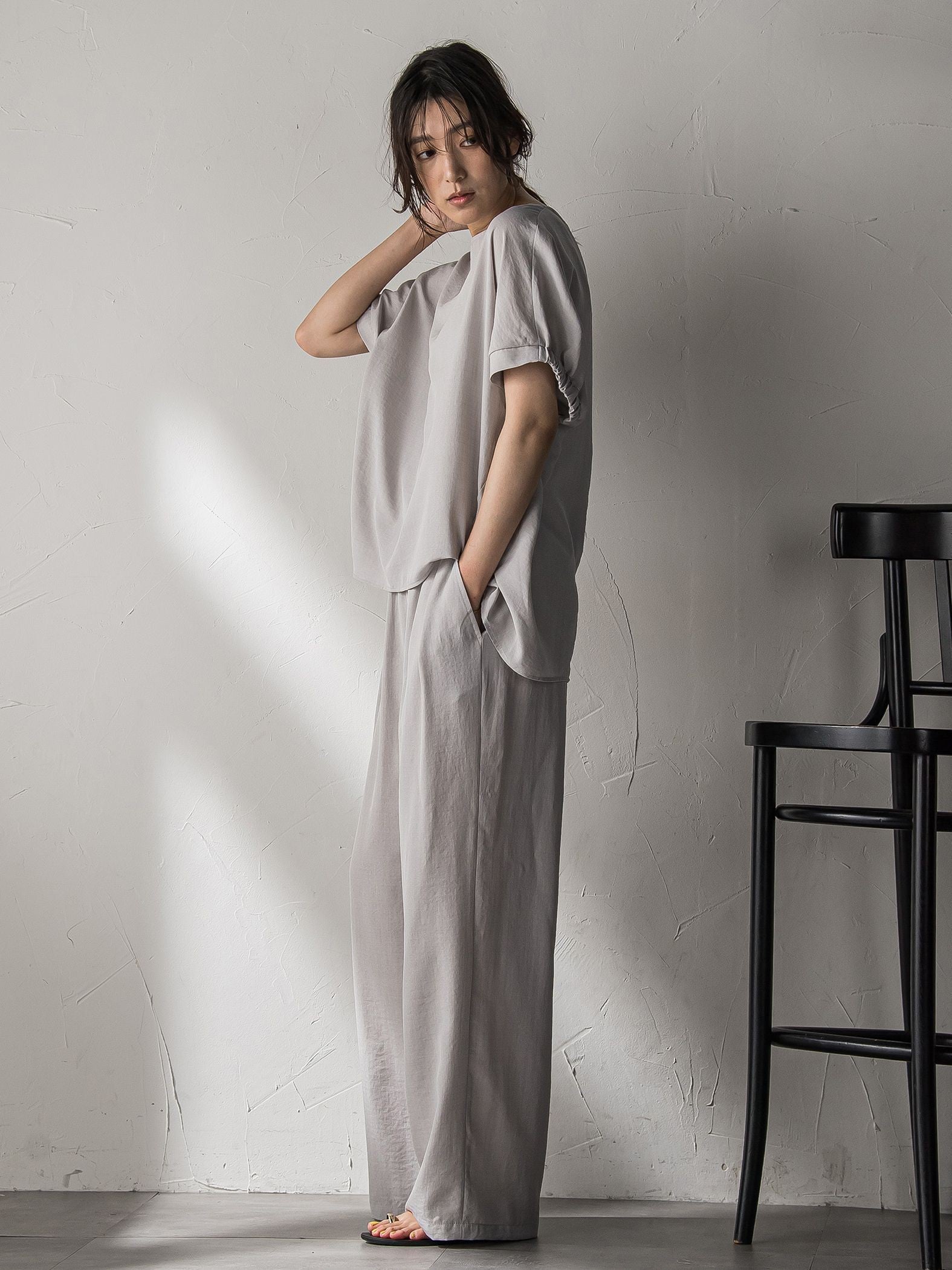 【新色追加】イージーワイドパンツ≪手洗い可能 / セットアップ対応≫