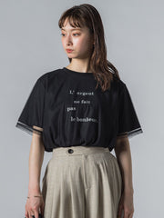 【WEB限定】チュールレイヤードロゴカットソー≪手洗い可能≫