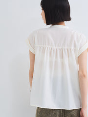 ハシゴレースフレンチスリーブブラウス≪手洗い可能≫
