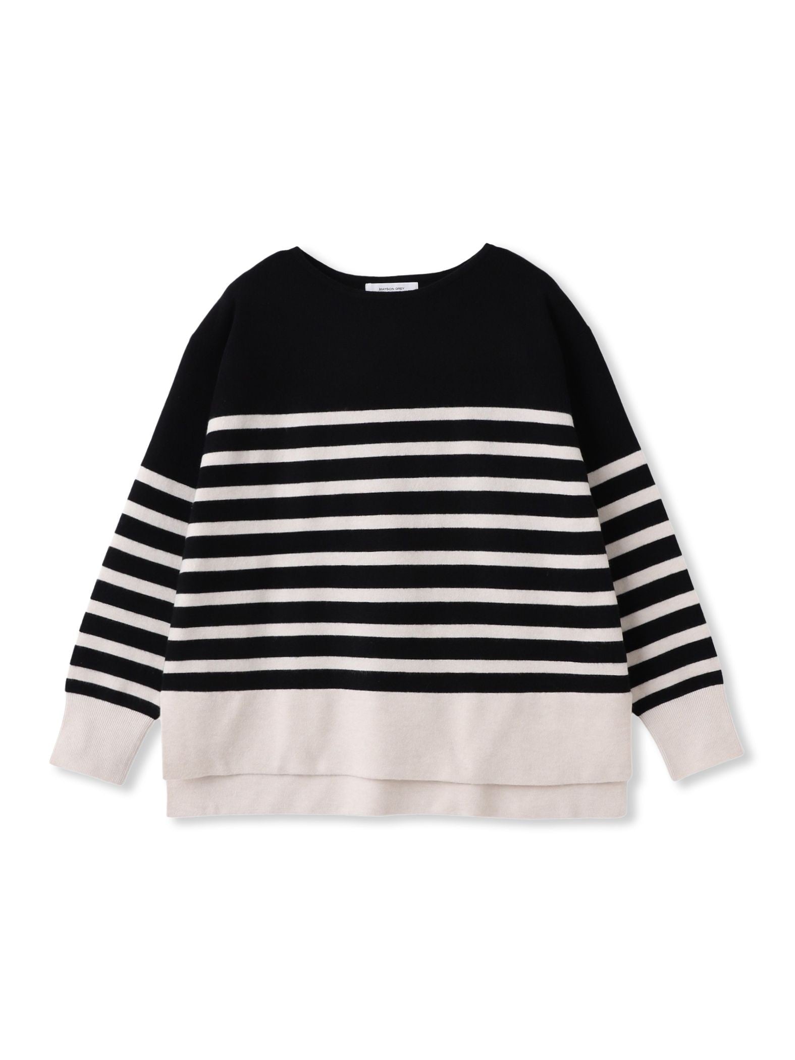 【ふわもち】ボーダーニット≪洗濯機で洗える≫