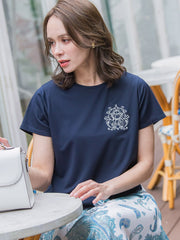 【WEB限定】35th Anniversaryロゴ刺繍Tシャツ≪洗濯機で洗える≫