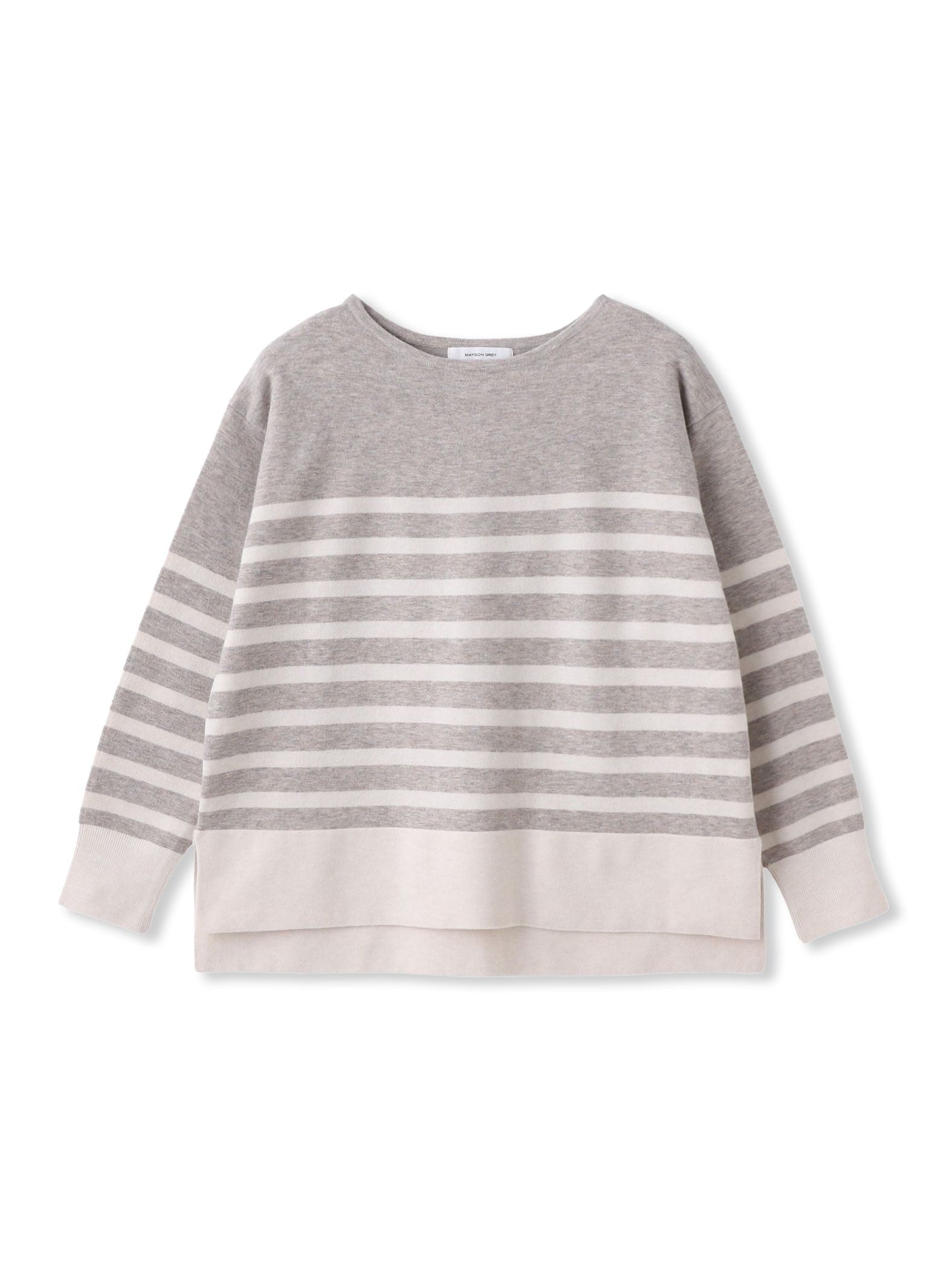 【ふわもち】ボーダーニット≪洗濯機で洗える≫