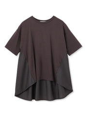 【WEB限定】前後ドッキングフレアTシャツ≪接触冷感/洗濯機で洗える≫