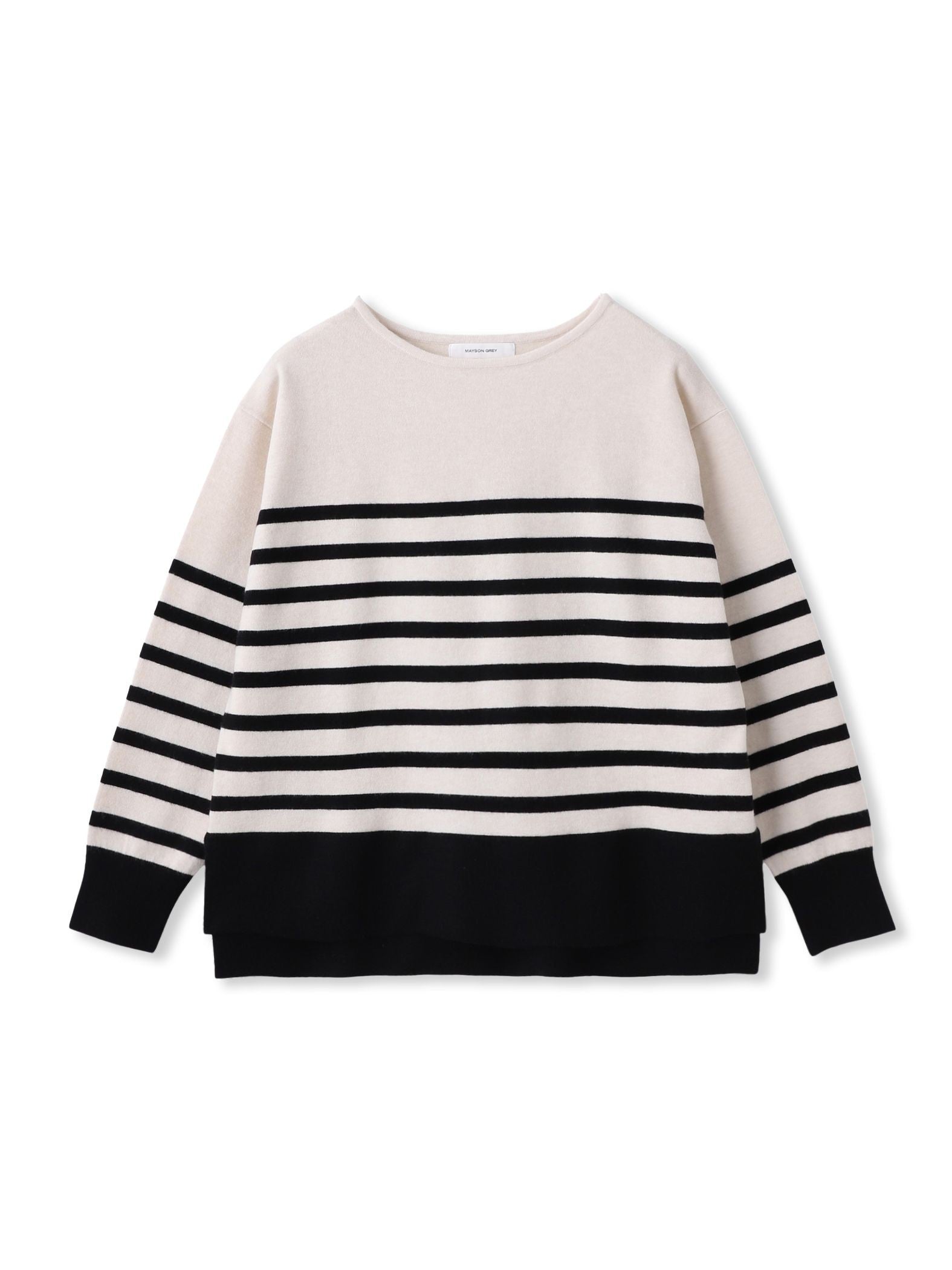 【ふわもち】ボーダーニット≪洗濯機で洗える≫