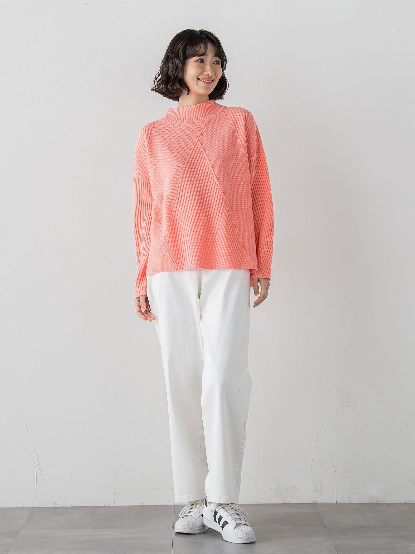 ヘリンボーンニット