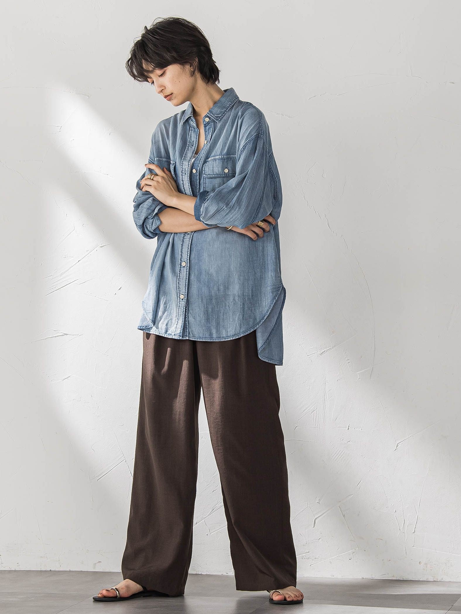 【新色追加】イージーワイドパンツ≪手洗い可能 / セットアップ対応≫