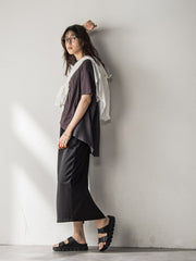 【WEB限定】前後ドッキングフレアTシャツ≪接触冷感/洗濯機で洗える≫