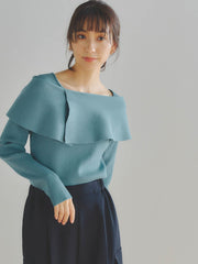 ケープデザインニット≪手洗い可能≫