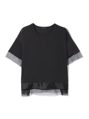 グログラン*チュールキリカエカットソー≪手洗い可能≫