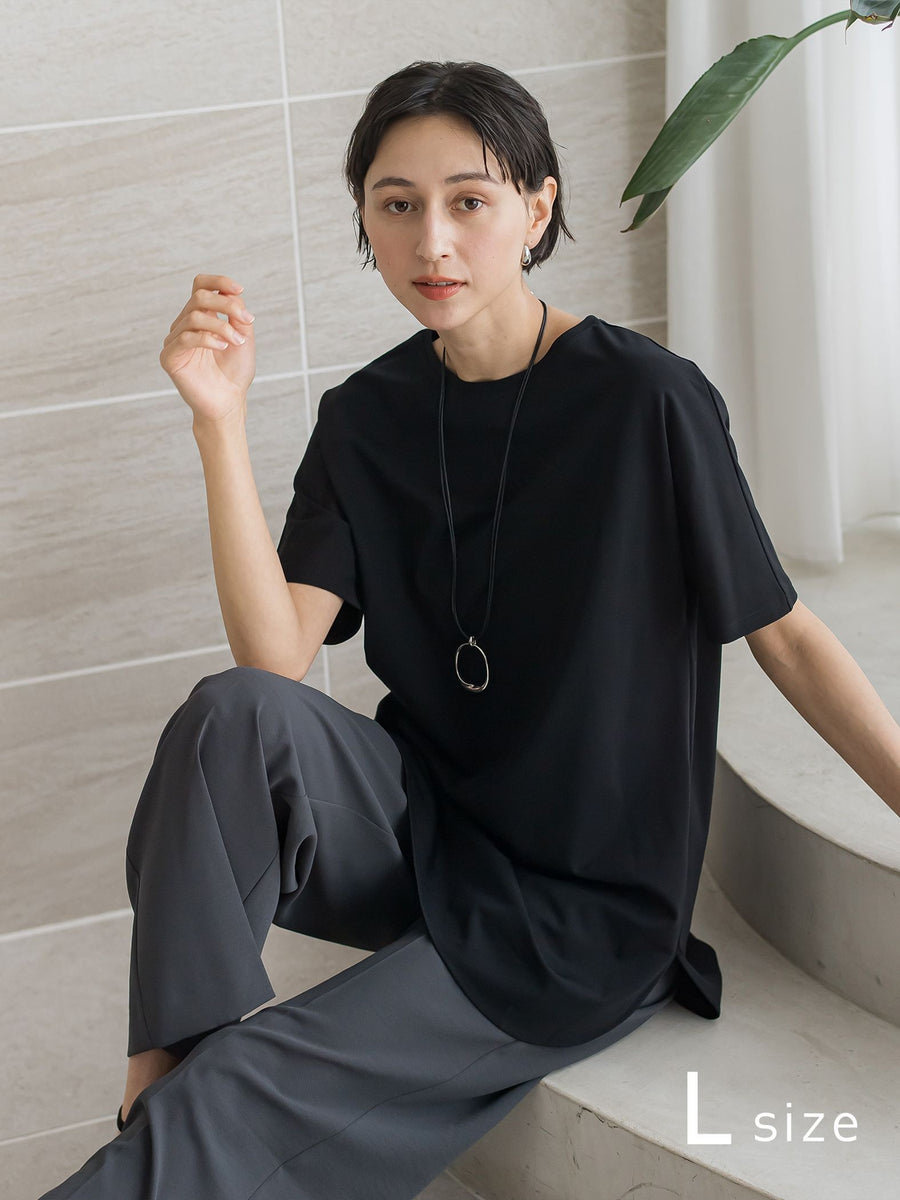 WEB限定/大きいサイズ】”細身パンツも怖くない”Tシャツチュニック | la