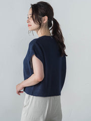 【WEB限定】ざっくりクロップドニットベスト≪手洗い可能≫
