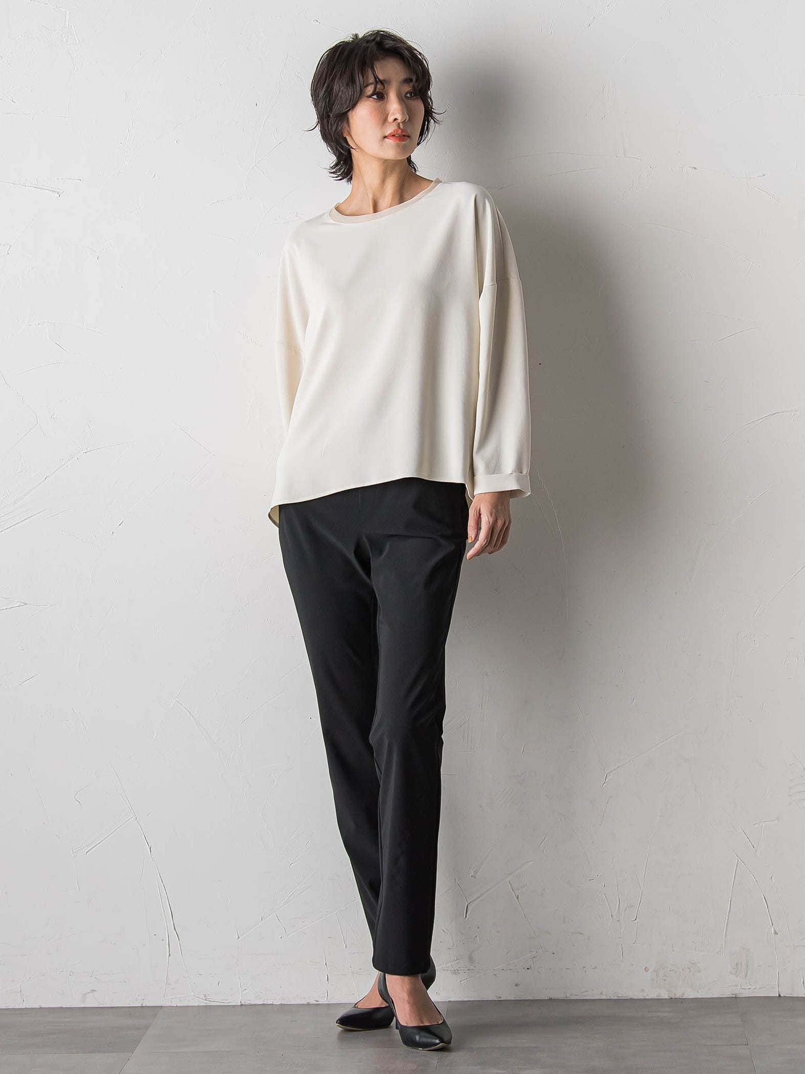 ハイストレッチカルゼブラウス