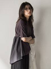 【WEB限定】前後ドッキングフレアTシャツ≪接触冷感/洗濯機で洗える≫