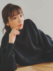 【WEB別注】ブレンドヤーンフリンジニット≪手洗い可能≫