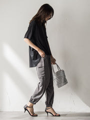 【WEB限定】前後ドッキングフレアTシャツ≪接触冷感/洗濯機で洗える≫