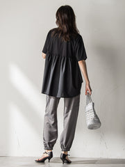 【WEB限定】前後ドッキングフレアTシャツ≪接触冷感/洗濯機で洗える≫