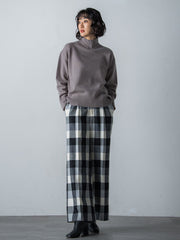 【洗えるニット】ウールカシミヤハイネックプルオーバー