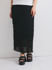 シャーリングシフォンタイトスカート≪手洗い可能≫