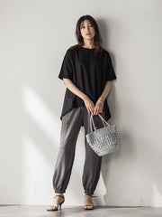 【WEB限定】前後ドッキングフレアTシャツ≪接触冷感/洗濯機で洗える≫