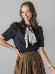 LADY&HORSEスカーフ付きカットソー≪洗濯機で洗える≫