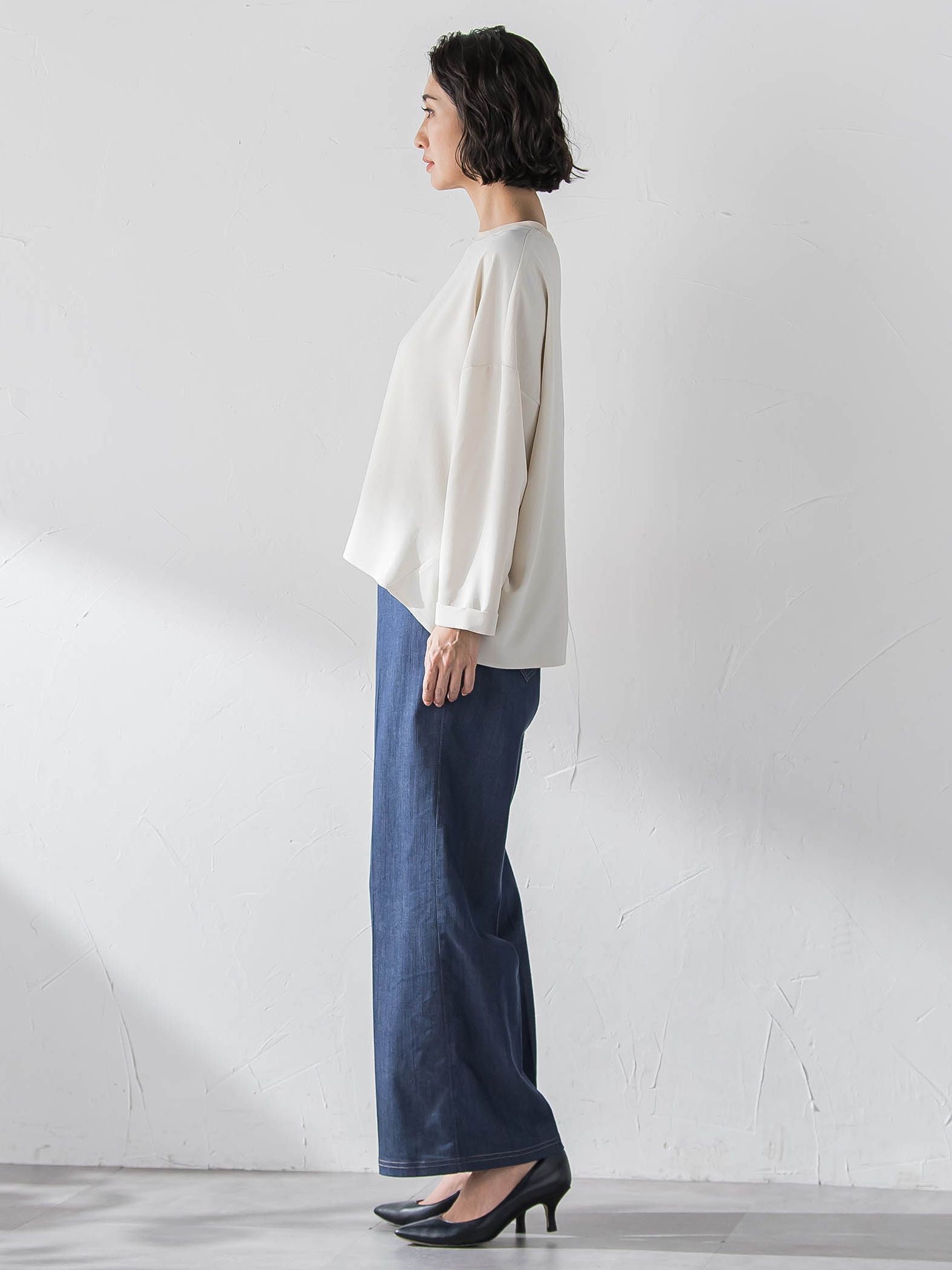 ハイストレッチカルゼブラウス