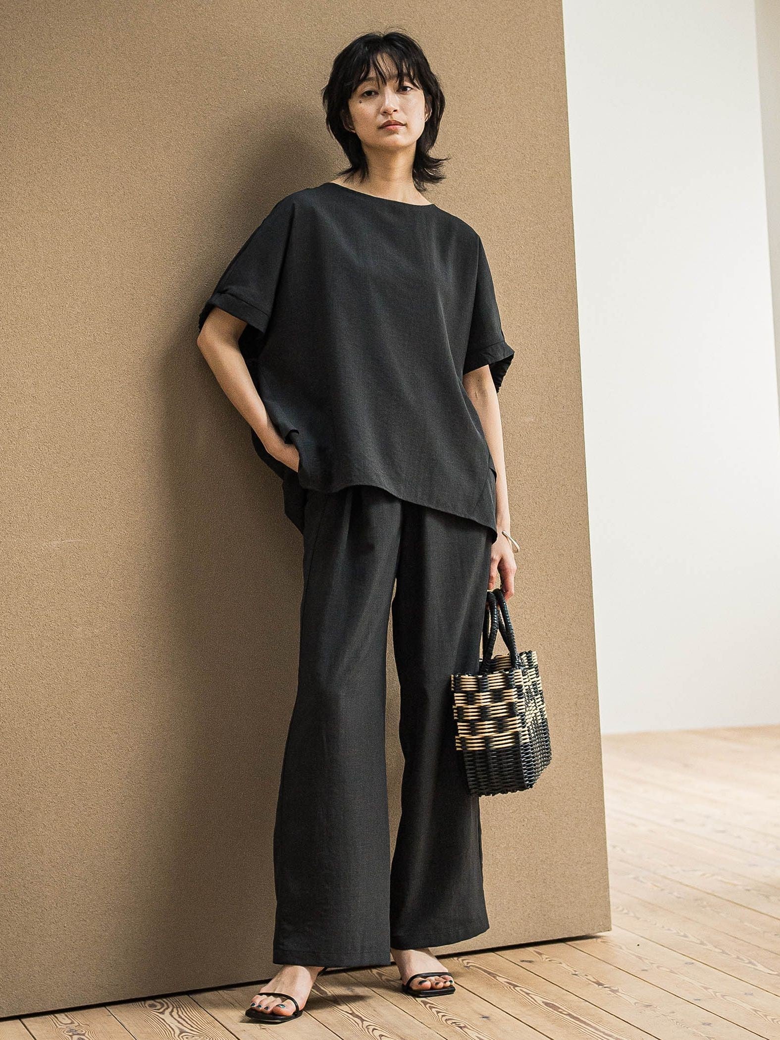 【新色追加】イージーワイドパンツ≪手洗い可能 / セットアップ対応≫