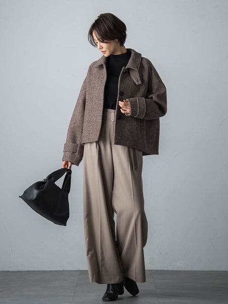 【STORYコラボ】【STORY12月号掲載】チェック柄ショートコート