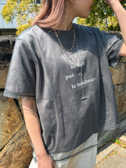 【WEB限定】チュールレイヤードロゴカットソー≪手洗い可能≫