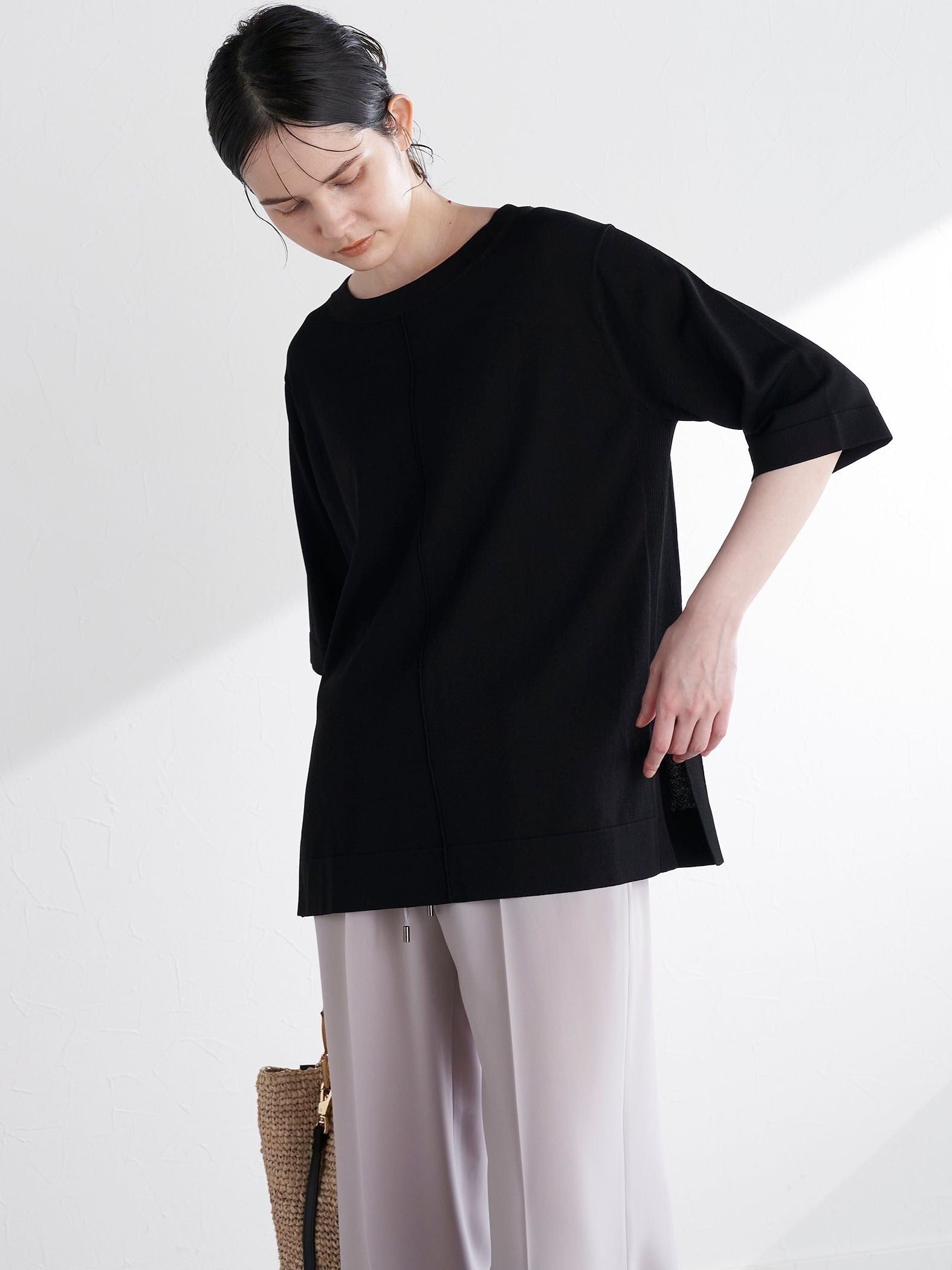 14G ヴィスコースニットTシャツ≪手洗い可能≫