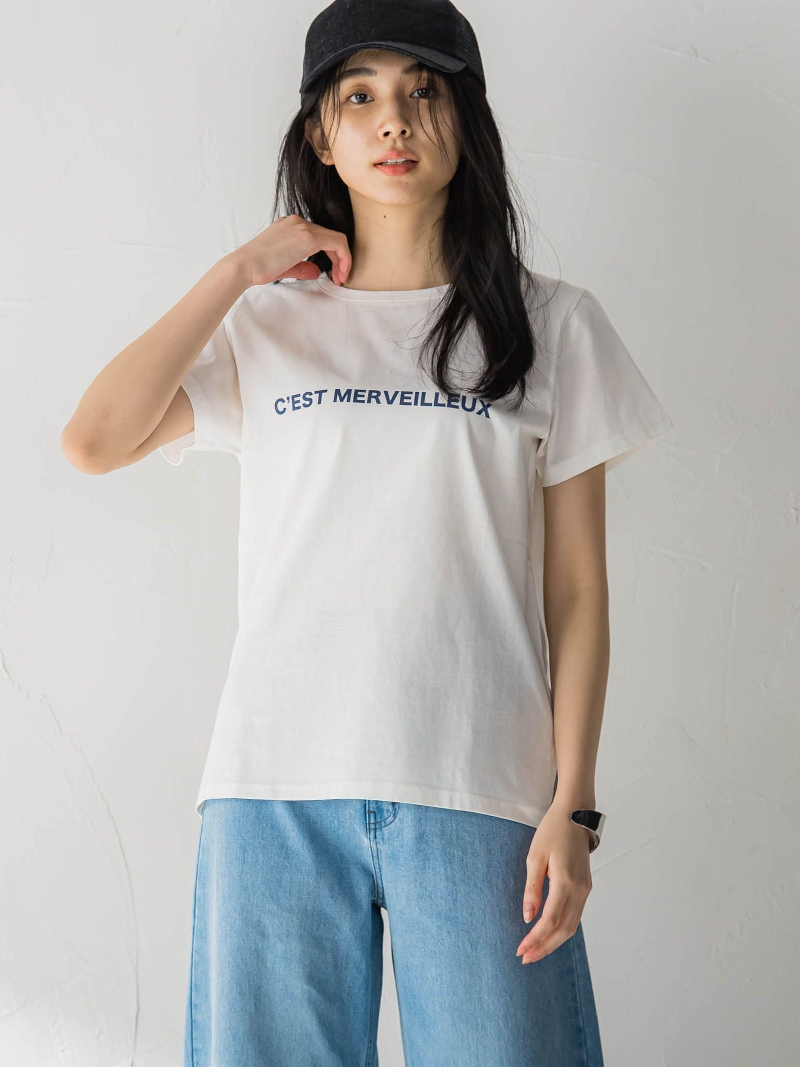 ロゴプリントベーシックTシャツ≪洗濯機で洗える≫