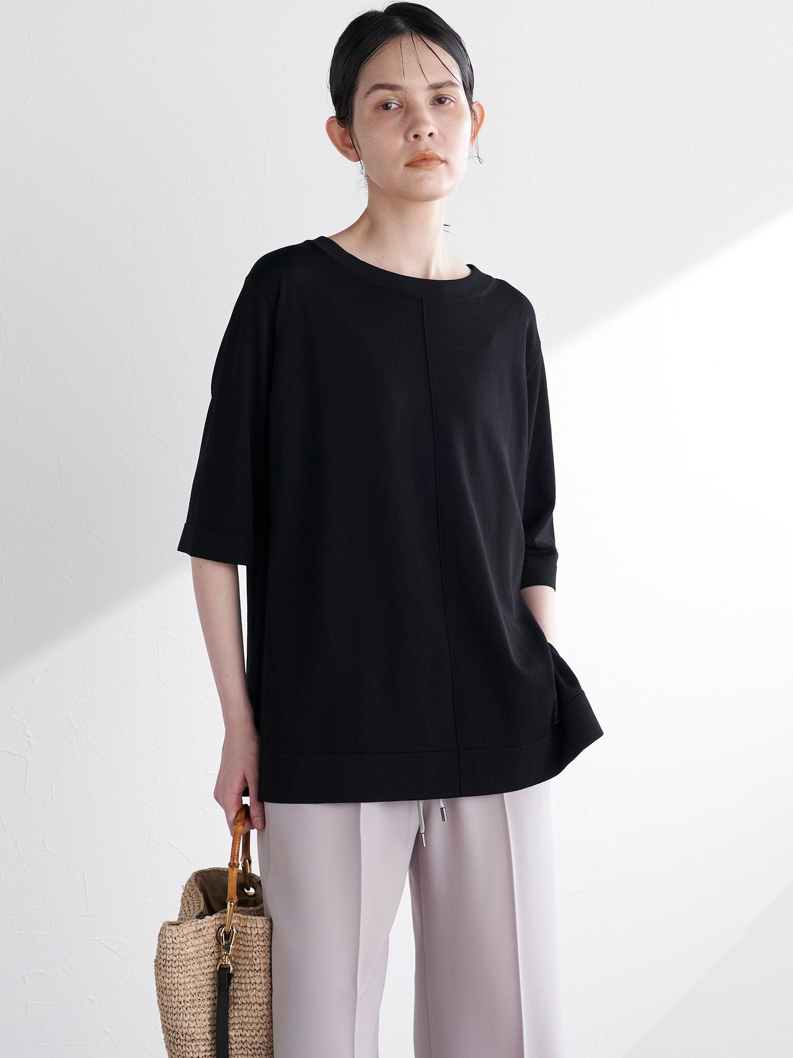 14G ヴィスコースニットTシャツ≪手洗い可能≫