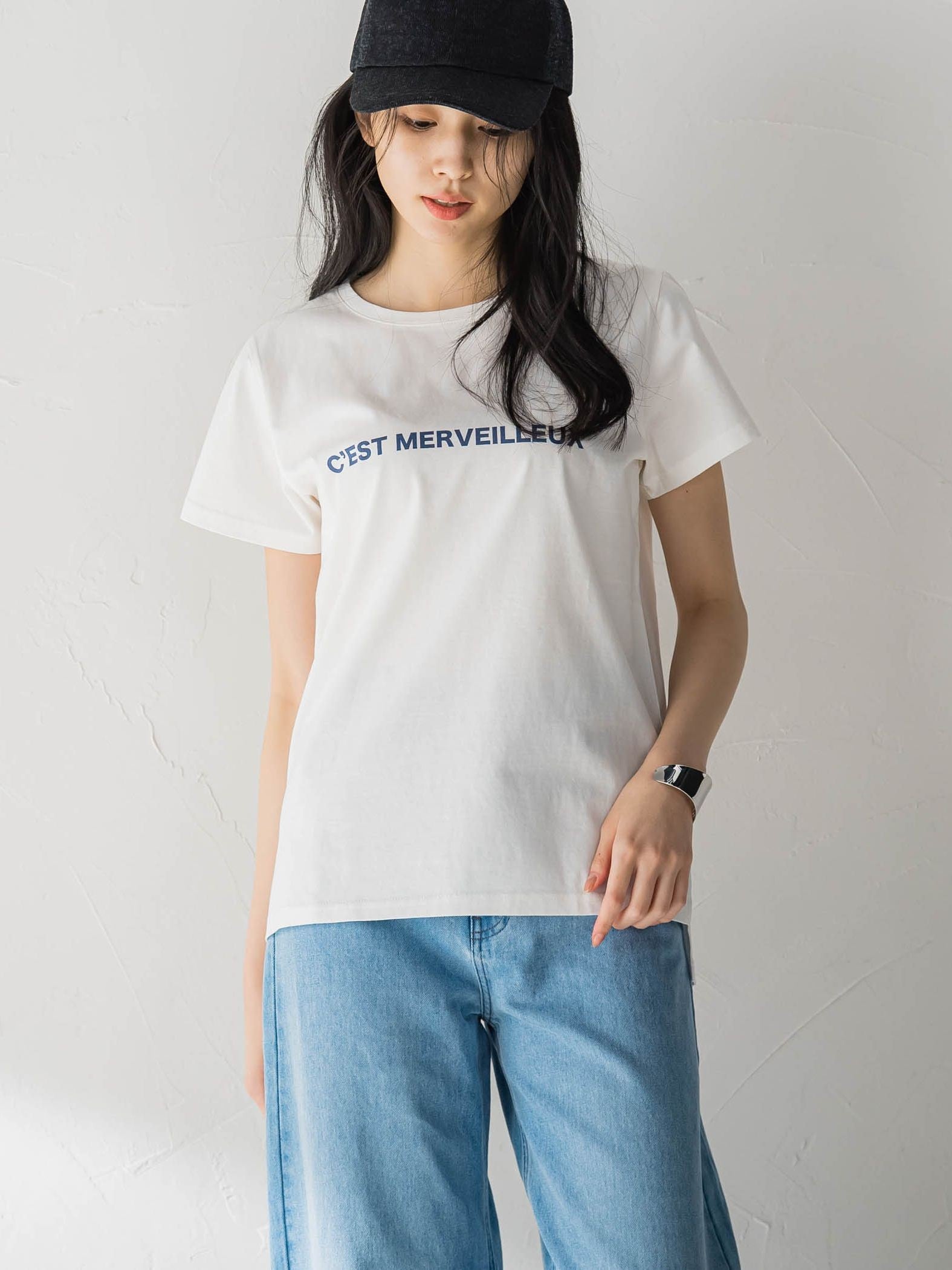 ロゴプリントベーシックTシャツ≪洗濯機で洗える≫