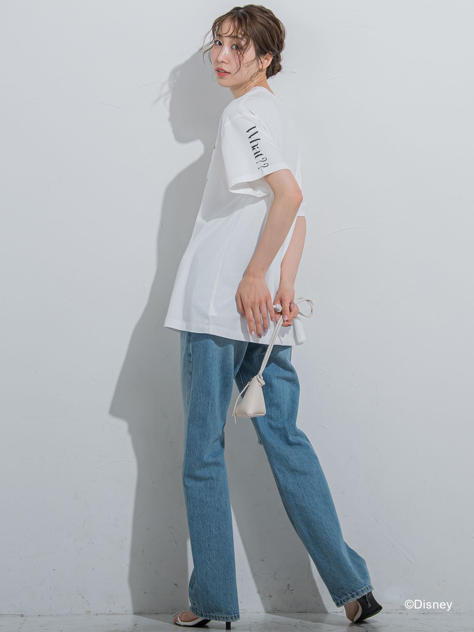 【DISNEY/ディズニー ミッキーマウス】MICKEYオーバーサイズTシャツ《洗濯機で洗える》