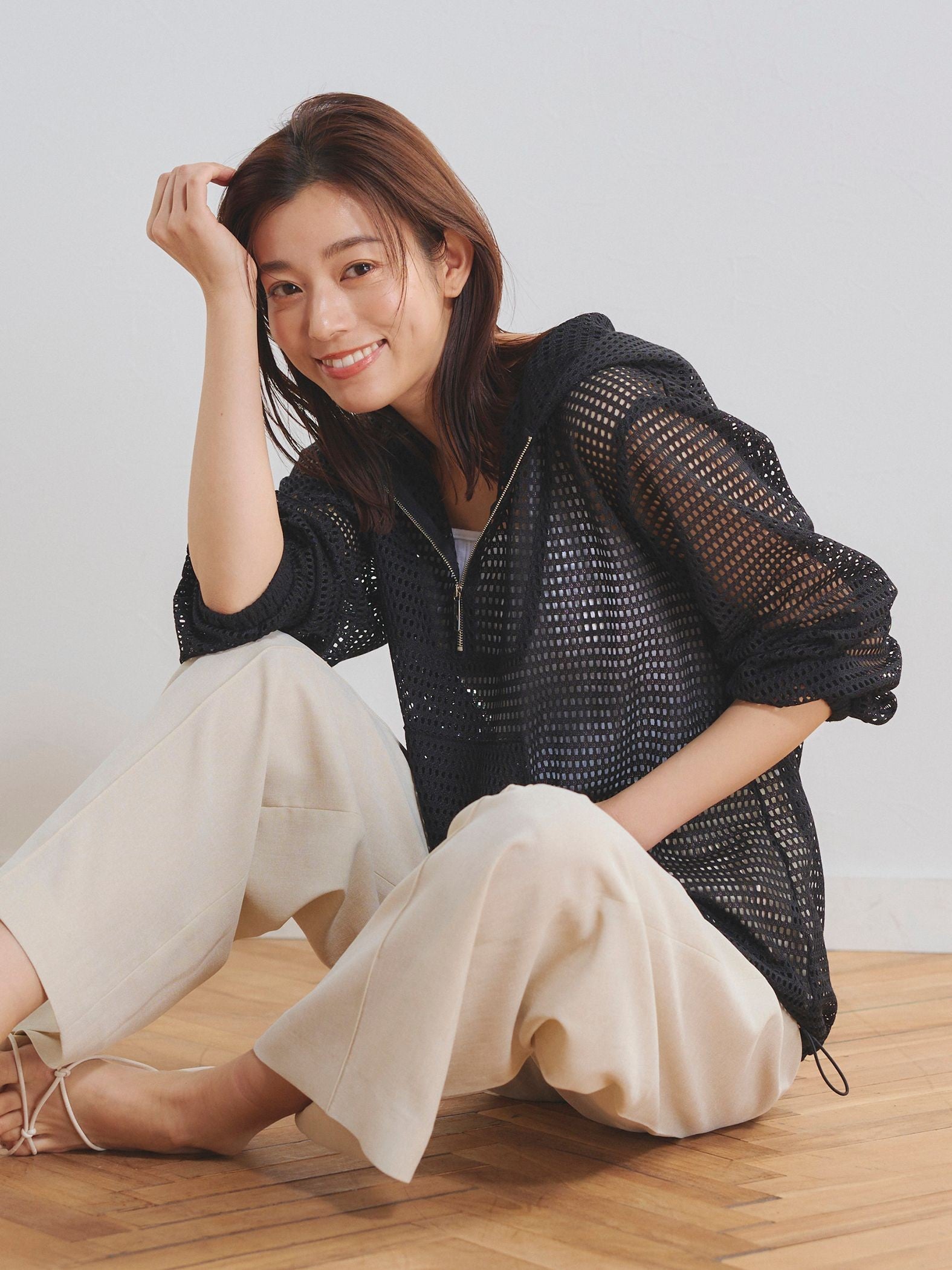 メッシュアノラックシャツ