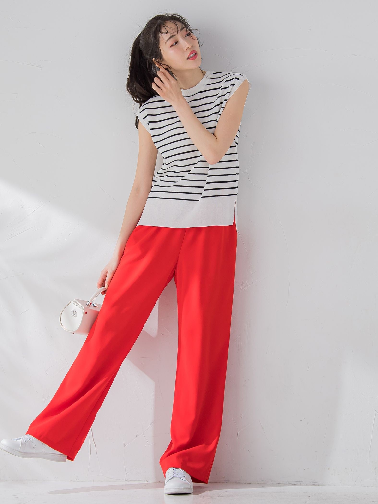 【ビッキー定番/新色登場!これからの夏に大活躍】麻タッチプルオーバー《手洗い可能》