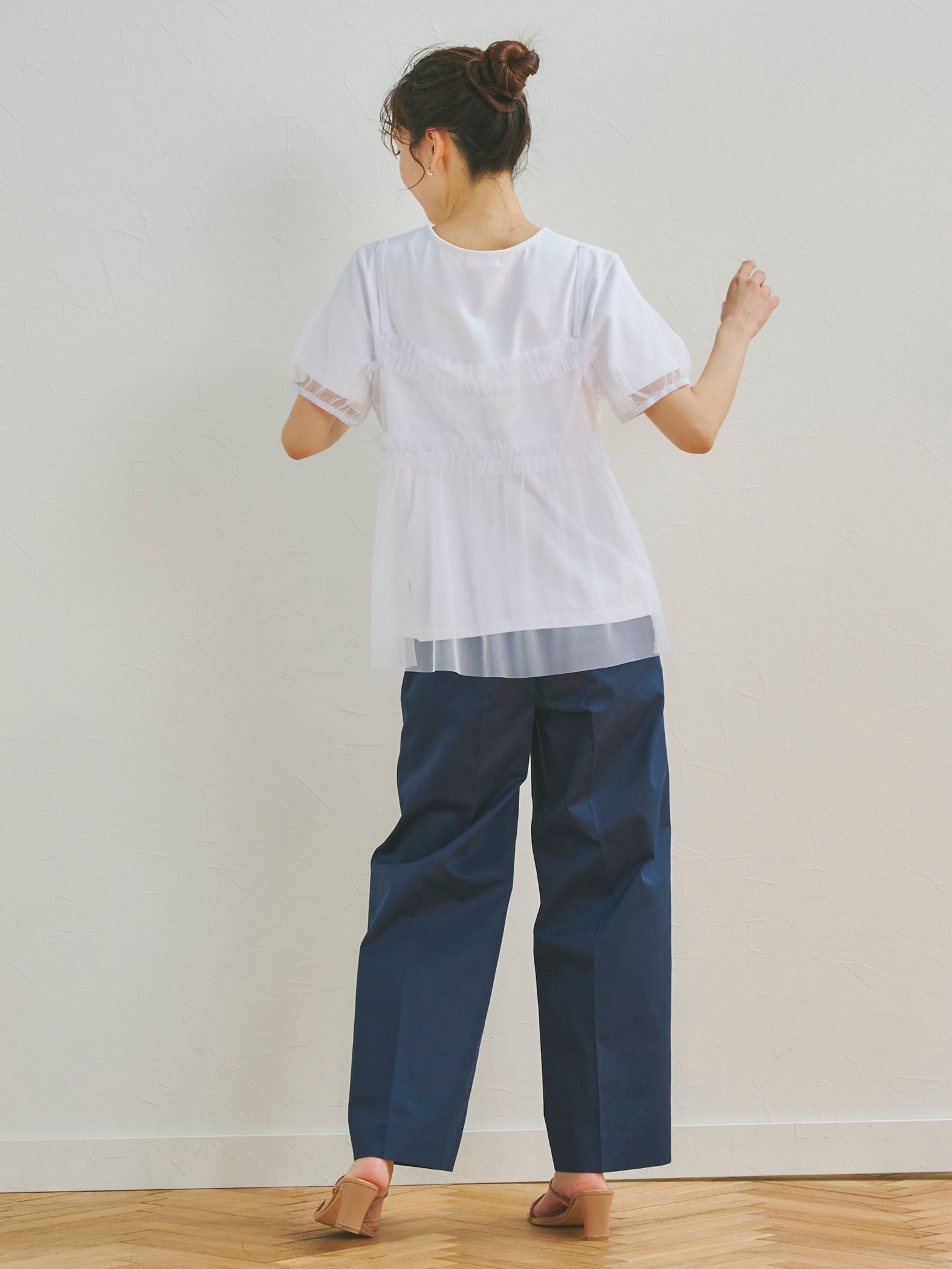 チュールビスチェ付きTシャツ
