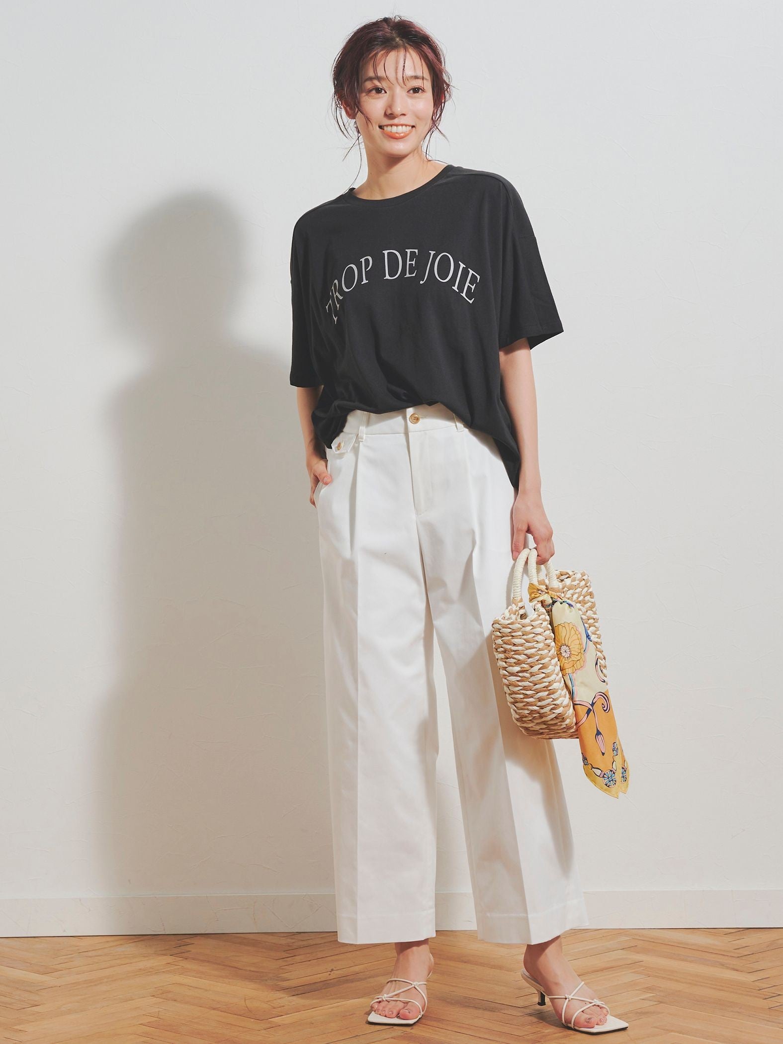グログランラインロゴTシャツ≪手洗い可能≫