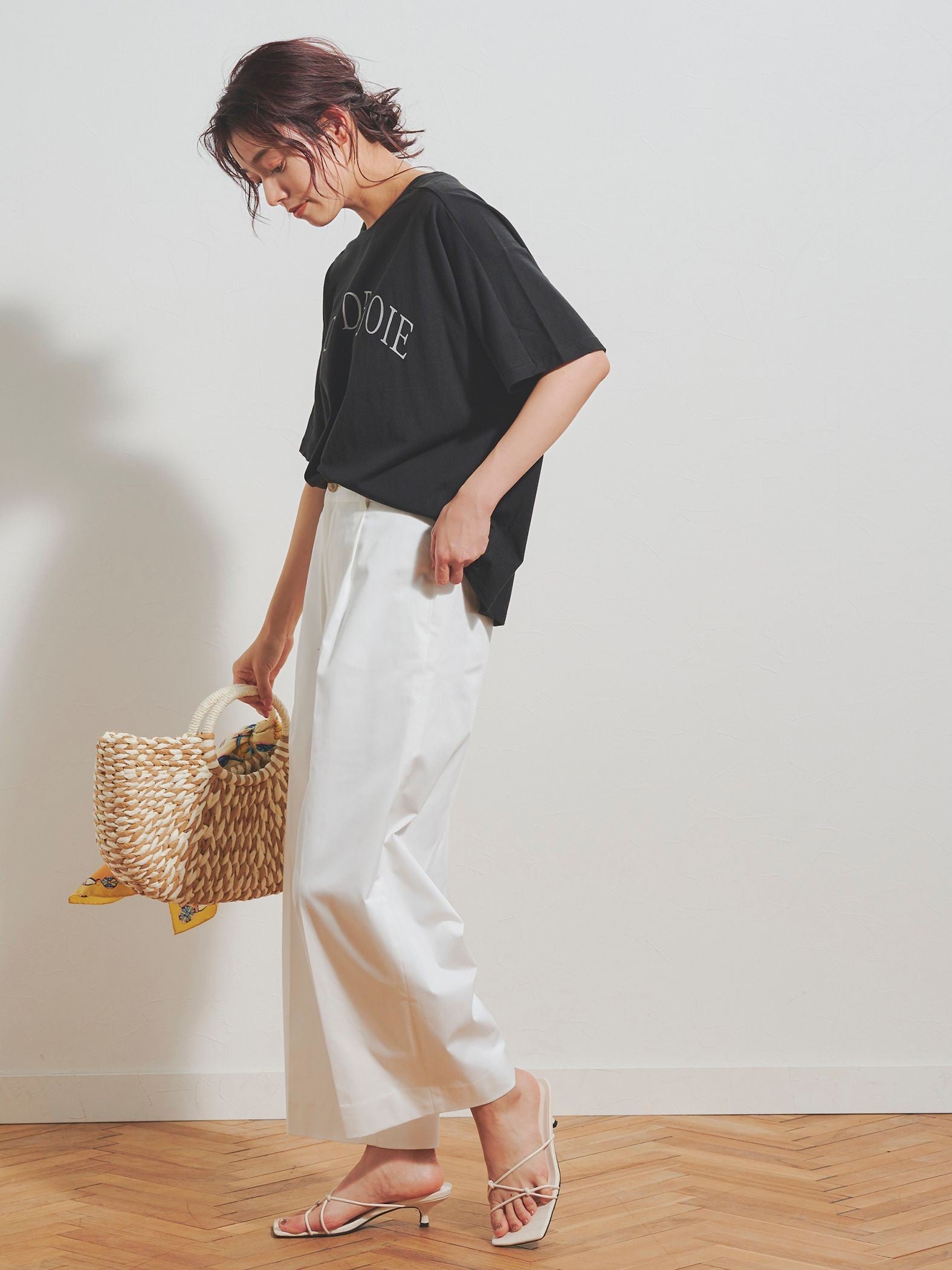 グログランラインロゴTシャツ≪手洗い可能≫