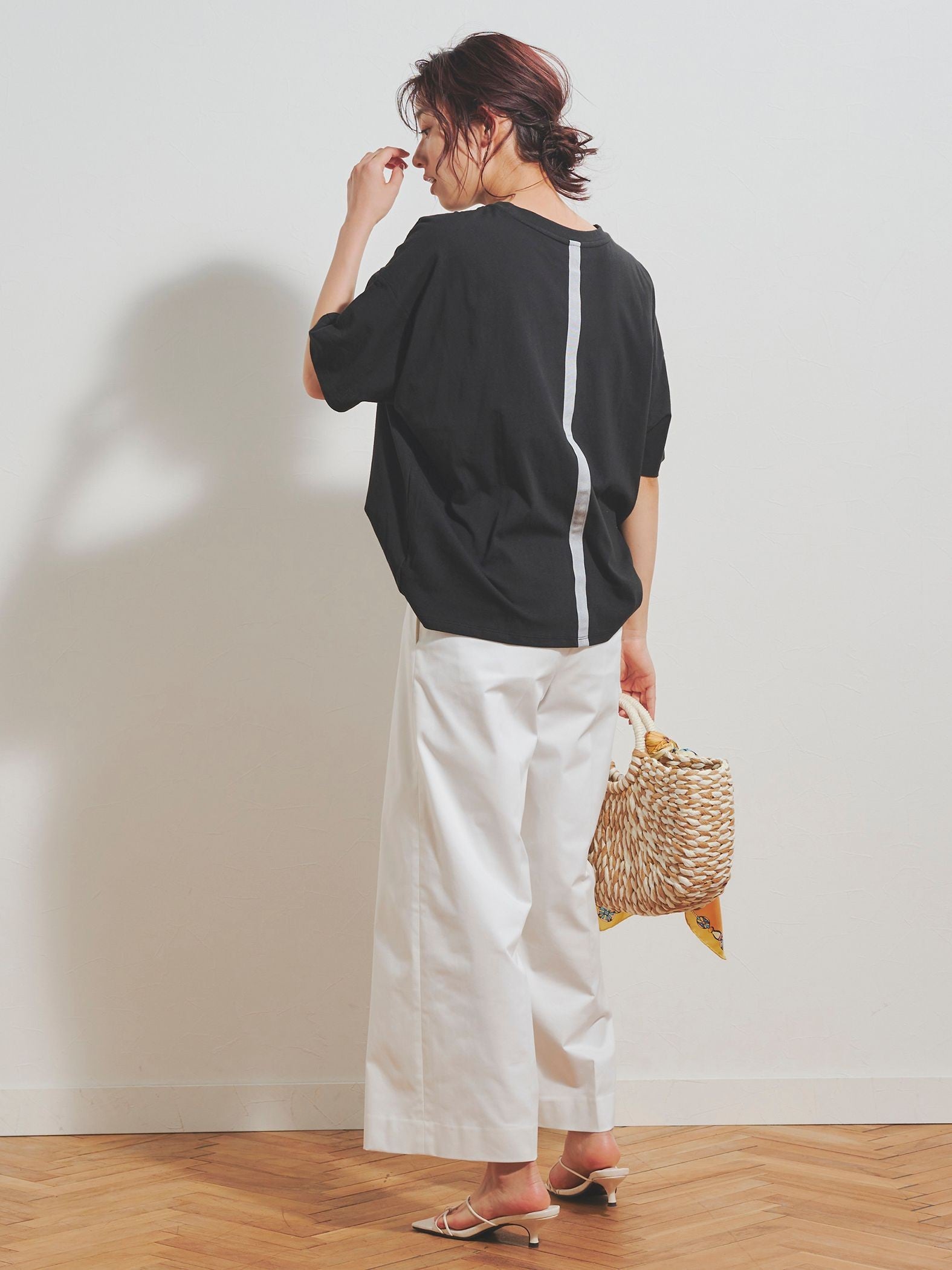 グログランラインロゴTシャツ≪手洗い可能≫