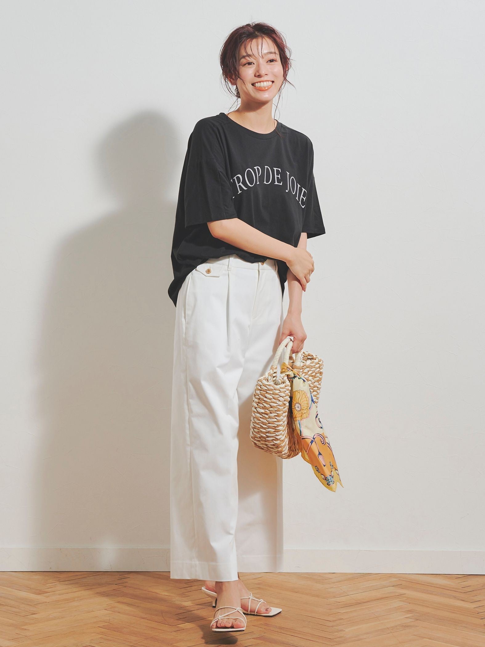 グログランラインロゴTシャツ≪手洗い可能≫
